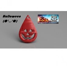 Halloween orecchini 39 volto spaventoso v2' pendente zucca orecchino ciondoli idealab 3d print model - Mito3D