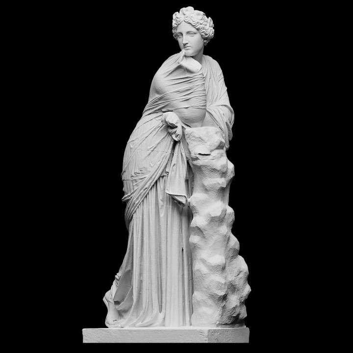 polyhymnia scan dress female music woman muse standing artec thought openglam hymn artec-eva smk-open 3D print model - Mito3D