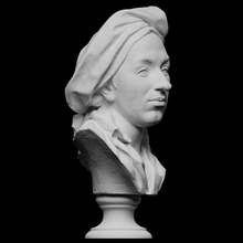 compter Carl Johan cronstedt analyse buste portrait sculpture artiste plâtre Bouchardon artec cc0 openglam turban eva 3d print model - Mito3D