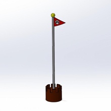 Mario Fertig Flagge Spiele Pole 3d print model - Mito3D