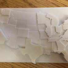 3d Unidos população mapa Educação 3d print model - Mito3D