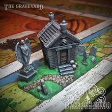 graveyard tabletop terrain miniature grave boardgame talisman scenery cemetary 3d print model - Mito3D