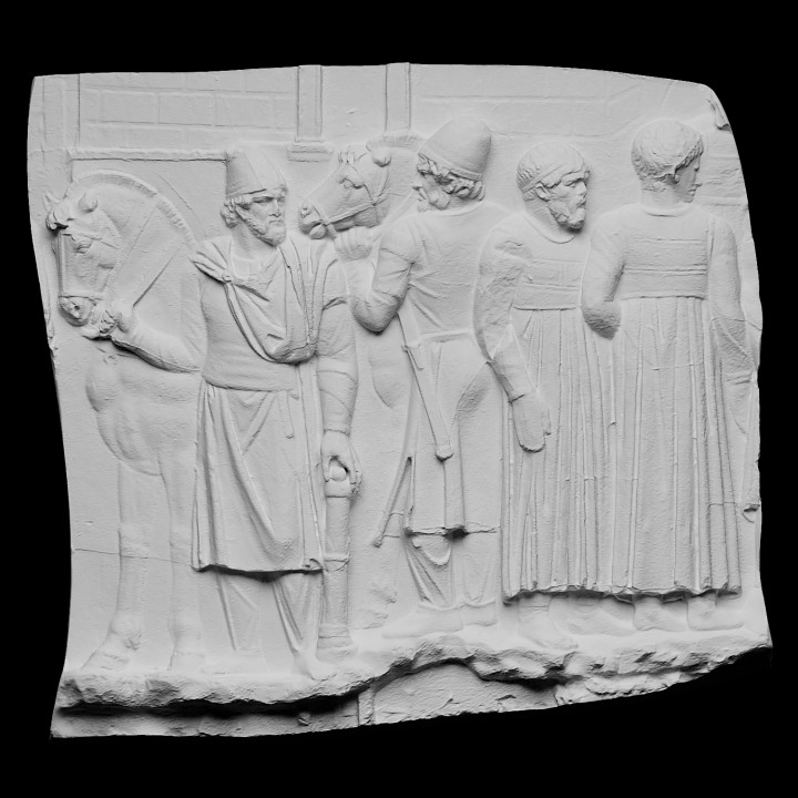 Trajan sütun xcix elçi mühendisler taramak 3d barbar Roma İtalya Artec Openglam artec eva smk open trajan's column 3D print model - Mito3D