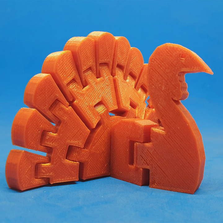 flexi turkey animale giocattolo flessibile articolato ringraziamento juguete articulado 3D print model - Mito3D