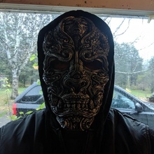 Maske Krieger uralt Fantasie Stütze Cosplay scifi Dekor oni aufwendig 3d print model - Mito3D