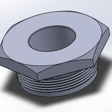 Adaptador 2 1 pollice 3d pvc Lavori solidi tuerca contenedor 3d print model - Mito3D