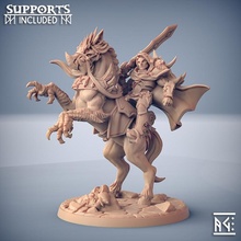 sigfrido gryphsteed - fighters guild hero fan art dragons dungeons fighter human mount horse tabletop wargame paladin dnd pathfinder gryphon artisan 3d print model - Mito3D