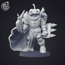 pumpkin warriors tabletop fantasy halloween spooky warrior dnd pumkin castnplay 3d print model - Mito3D