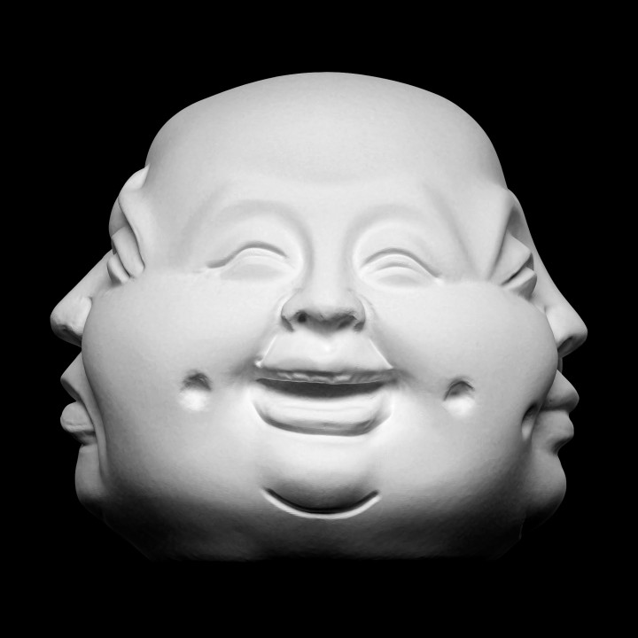 cara Buda antigo budismo chinês mítico 3D print model - Mito3D