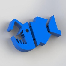 anglerfish flexible print animal fish assembly 3d print model - Mito3D
