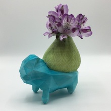 bulbasaur planter vase myminifactory bulb cute flowers interior pokemon pretty tabletop fanart homedecor floral colorwithxyz airbrushed 3d print model - Mito3D