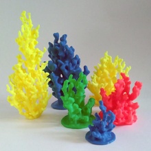 Plastik Riff 5 Korallen Tischplatte Dekoration Koralle Mathart generativ 3d print model - Mito3D