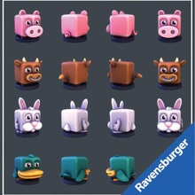 Ravensburger küp hayvanlar Ayarlamak masaüstü 3d Sanat karikatür Şirin tasarım ördek komik oyun domuz Boğa 3dprinting stilize tavşan labirent bebekler 3d print model - Mito3D