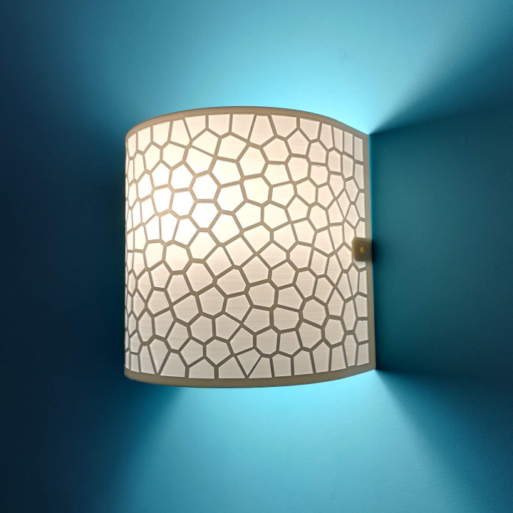 wall lamp vorono voronoi walllamp 3D print model - Mito3D