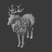 veado Natal animais floresta madeira selvagens Rudolph realismo 3d print model - Mito3D