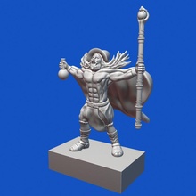 shadax wizard miniatures wargaming mage fanart nes d&d 28mm dnd dungeons dragons muscular solstice miniature sorceror jacked shredded 3d print model - Mito3D