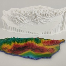 Taiwan seismisch Gefahr Karte Bildung Terrain Farbe Insel Erdbeben 3d print model - Mito3D