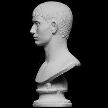 genç adam kısa saç taramak büst Vesika heykel Alçı Artec Openglam artec eva smk open 3d print model - Mito3D