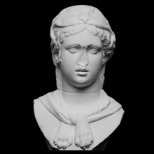 Diana taramak Antik büst tanrıça baş aslan heykel cilt müze Herkül avlanmak Artec Openglam artec eva Ulusal 3d print model - Mito3D