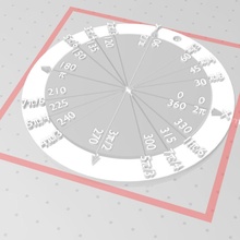 unit circle keychain education mathematics trigonometry 3d print model - Mito3D