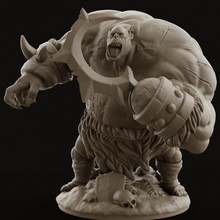 ogre berserker miniature tabletop beast creature dragons fantasy fighter game gaming mini miniatures model monster rpg war warrior collector wargame dungeon dnd 5th 3d print model - Mito3D