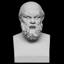 Porträt Sokrates 469 399 bc Scan Büste griechisch Philosoph artec Openglam eva smk open Erkenntnistheorie 3d print model - Mito3D