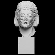 rampin rider scan ancient greece head portrait sculpture victory horse louvre male kouros archaic castor artec openglam artec-eva smk-open equestiran pollox 3d print model - Mito3D