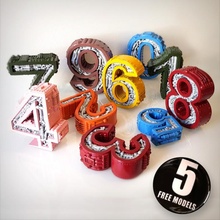 pacote 15 Steampunk números ventilador arte alfabeto dígito figura 3d print model - Mito3D