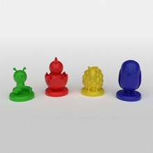 cute animals character - contest animal game pawns ravensburger 3d print model - Mito3D