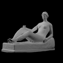 donna distesa jardin des tuileries parigi scansione 3d print model - Mito3D