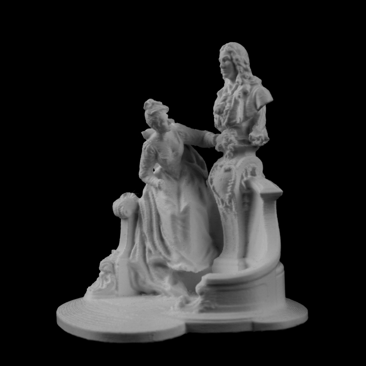 monument watteau jardin luxembourg paris numérisation 3D print model - Mito3D