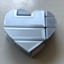 4x4 puzzle cuore giocattoli Giochi amore 3d print model - Mito3D