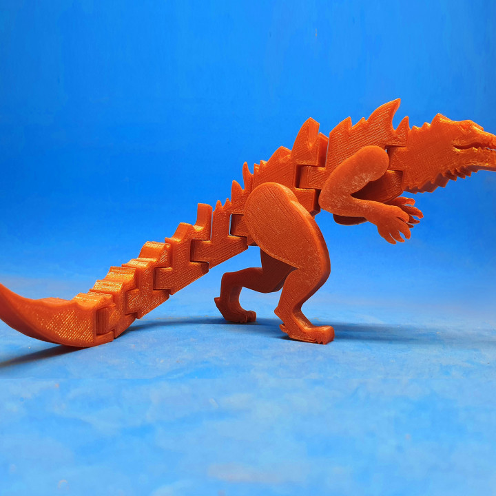 flexi godzilla 1998 juguetes juegos animal figura juguete flexible articulado 3D print model - Mito3D