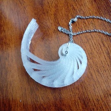 nautilus shell pendant keychain openscad jewelry spiral seashell customizer fibonacci golden-ratio 3d print model - Mito3D