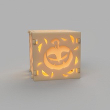 Halloween brickslamp pipistrello scatola mattoni candela mano lampada zucca lupo strega mattone pannello pannelli 3dlamp 3d print model - Mito3D