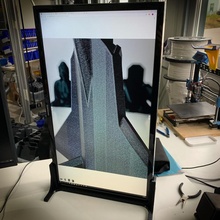 simple vertical monitor mount stand 28 samsung u28e59d 3d print model - Mito3D