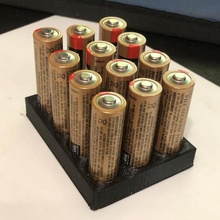 aa bateria armazenamento aparelhos eletrônicos 3d print model - Mito3D