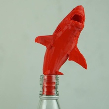 shark wine stopper & garden bottle winestopper 3d print model - Mito3D