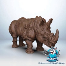 rinoceronte mesa criatura montar juegos dnd 3d print model - Mito3D