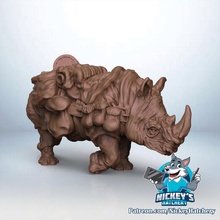 mercante rinoceronte negozio creatura montare giochi tavolo dnd 3d print model - Mito3D