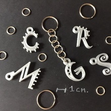 3d letters keychain fashion & accessories pendant decoration gadgets hobby keyring symbol text sign letter 3dprint 3dmodel language alphabet fonts font stlfile 3dletters 3dletter 3d print model - Mito3D