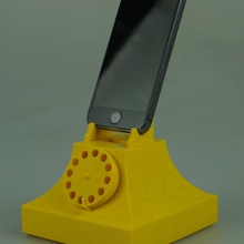vintage universal phone stand gadgets & electronics dial mobile telephone 3d print model - Mito3D