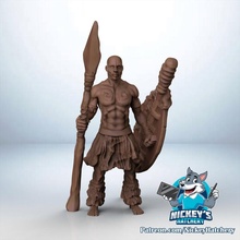 tribal guerrero mesa juegos dnd humanoide 3d print model - Mito3D