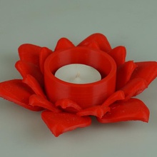 flor portacandelitas jardín titular vela candelita 3d print model - Mito3D