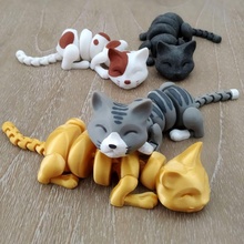 lazy cat toys & games toy flexible articulated printinplace 3d print model - Mito3D