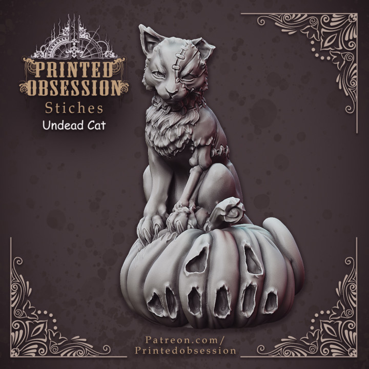 punti zombie gatto piccolo familiare dnd negozio 3d stampante Drago Halloween kickstarter non morti furia gattino prigione d Paradiso avrò 3D print model - Mito3D