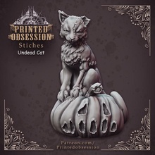 Stiche Zombie Katze klein familiär dnd Geschäft 3d Drucker Drachen Halloween Kickstarter Untote Wut Kitty Verlies Himmel hath 3d print model - Mito3D