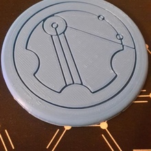 circulaire gallifreyan Coaster Docteur Who 3d print model - Mito3D