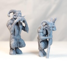 faune aîné dnd personnage 2 pose table figure figurine jeu mini miniature musique chèvre satyre barde PNJ 3d print model - Mito3D