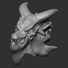 dragon bust beast fantasy myth mito 3d print model - Mito3D